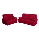 Ver imagem 2 de Conjunto de Sofá 2,00 X 1,50m 3 e 2 Lugares Suede Filadélfia Vermelho
