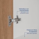 Ver imagem 7 de Guarda-Roupa Planejado 4 Portas 3 Peças Hera CabeCasa MadeiraOriginals Branco/Algodão/Louro/Cinza