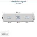 Ver imagem 2 de Guarda-Roupa Planejado 4 Portas 3 Peças Hera CabeCasa MadeiraOriginals Branco/Algodão/Louro/Cinza