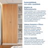 Guarda-roupa Modulado 4 Portas 3 Peças Hera CabeCasa MadeiraOriginals - 14