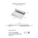 Ver imagem 2 de Espatula Raspador e Faca para Bolo Aço Inox Confeitaria 2un