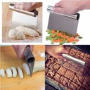 Ver imagem 3 de Espatula Raspador e Faca para Bolo Aço Inox Confeitaria 2un