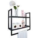 Ver imagem 1 de Prateleira Porta Toalha em Tela para Banheiro e Lavabo