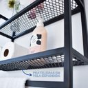 Ver imagem 3 de Prateleira Porta Toalha em Tela para Banheiro e Lavabo