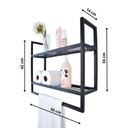 Ver imagem 2 de Prateleira Porta Toalha em Tela para Banheiro e Lavabo