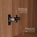 Ver imagem 7 de Guarda-Roupa Planejado 4 Portas 3 Peças Hera CabeCasa MadeiraOriginals Marrom/Louro/Cinza