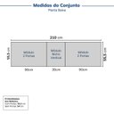 Ver imagem 2 de Guarda-Roupa Planejado 4 Portas 3 Peças Hera CabeCasa MadeiraOriginals Marrom/Louro/Cinza