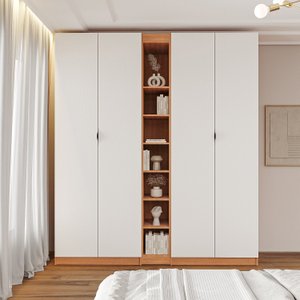 Guarda-roupa Modulado 4 Portas 3 Peças Hera CabeCasa MadeiraMadeira