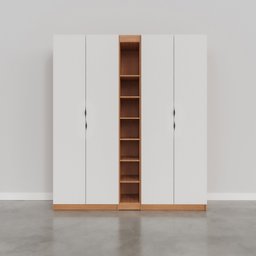 Guarda-roupa Modulado 4 Portas 3 Peças Hera CabeCasa MadeiraMadeira - 5