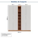 Ver imagem 3 de Guarda-roupa Modulado 4 Portas 3 Peças Hera CabeCasa MadeiraOriginals