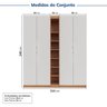 Guarda-roupa Modulado 4 Portas 3 Peças Hera CabeCasa MadeiraOriginals - 3