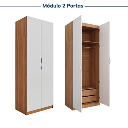 Guarda-roupa Modulado 4 Portas 3 Peças Hera CabeCasa MadeiraMadeira - 11