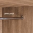 Ver mais imagens de Guarda-Roupa Planejado 4 Portas 3 Peças Hera CabeCasa MadeiraOriginals Marrom/Louro/Algodão/Cinza