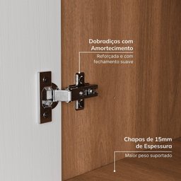 Guarda-roupa Modulado 4 Portas 3 Peças Hera CabeCasa MadeiraMadeira - 7