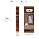 Ver imagem 4 de Guarda-Roupa Planejado 4 Portas 3 Peças Hera CabeCasa MadeiraOriginals Marrom/Louro/Algodão/Cinza