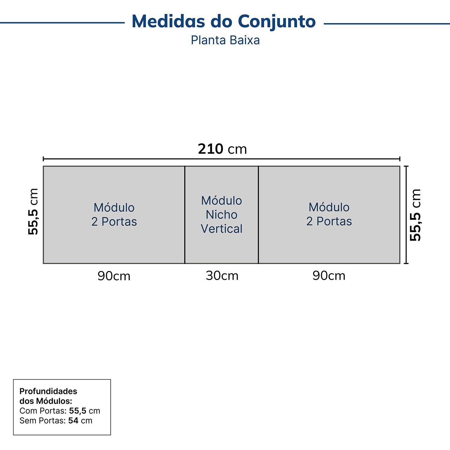 Guarda-roupa Modulado 4 Portas 3 Peças Hera Cabecasa Madeiramadeira - 2