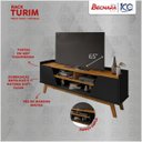 Ver imagem 4 de Rack Turim para Tvs até 65" Mdf 2 Portas Preto Fosco Naturalle Bechara
