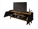Ver imagem 5 de Rack Turim para Tvs até 65" Mdf 2 Portas Preto Fosco Naturalle Bechara