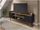 Ver imagem 2 de Rack Turim para Tvs até 65" Mdf 2 Portas Preto Fosco Naturalle Bechara