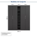 Ver imagem 3 de Guarda-roupa Modulado 4 Portas 3 Peças Hera CabeCasa MadeiraOriginals