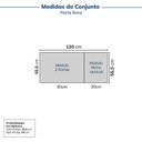 Ver imagem 2 de Guarda-Roupa Planejado 2 Portas 3 Peças Hera CabeCasa MadeiraOriginals Branco/Algodão/Cinza