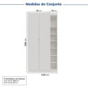 Ver imagem 3 de Guarda-roupa Modulado 2 Portas 3 Peças Hera CabeCasa MadeiraOriginals