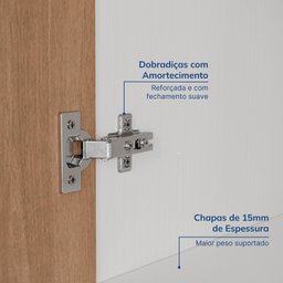 Guarda-roupa Modulado 2 Portas 3 Peças Hera CabeCasa MadeiraMadeira - 7
