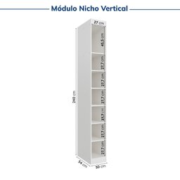 Guarda-roupa Modulado 2 Portas 3 Peças Hera CabeCasa MadeiraMadeira - 13