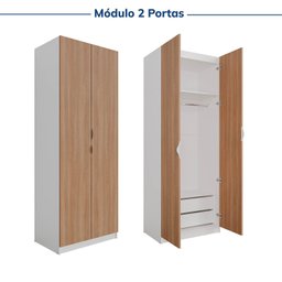 Guarda-roupa Modulado 2 Portas 3 Peças Hera CabeCasa MadeiraMadeira - 11