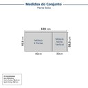 Ver imagem 2 de Guarda-Roupa Planejado 2 Portas 3 Peças Hera CabeCasa MadeiraOriginals Marrom/Louro/Cinza