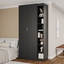 Ver imagem 1 de Guarda-Roupa Planejado 2 Portas 3 Peças Hera CabeCasa MadeiraOriginals Preto/Cinza