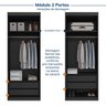Guarda-roupa Modulado 2 Portas 3 Peças Hera CabeCasa MadeiraOriginals - 12