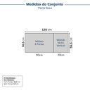 Ver imagem 2 de Guarda-Roupa Planejado 2 Portas 3 Peças Hera CabeCasa MadeiraOriginals Preto/Cinza