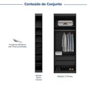 Ver imagem 4 de Guarda-Roupa Planejado 2 Portas 3 Peças Hera CabeCasa MadeiraOriginals Preto/Cinza