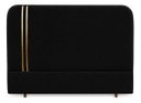 Ver imagem 3 de Cabeceira Glória Casal Estofada Boucle com Detalhe Dourado Preto