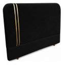 Ver imagem 4 de Cabeceira Glória Casal Estofada Boucle com Detalhe Dourado Preto
