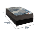 Ver imagem 3 de Cama Box Preto e Colchão Iso Superpocket Molas Ensacadas Solteiro Ortobom