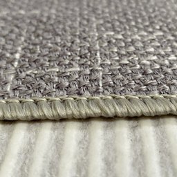 Tapete Redondo Sisal Sintético Cinza Ø135cm Antiderrapante - 3