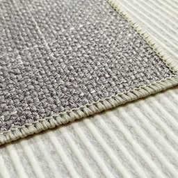 Tapete Redondo Sisal Sintético Cinza Ø135cm Antiderrapante - 4