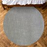 Tapete Redondo Sisal Sintético Cinza Ø135cm Antiderrapante - 1