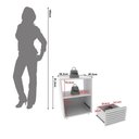Ver imagem 5 de Mesa de Cabeceira Ripada com 1 Gaveta e 1 Nicho CM8042 Branco
