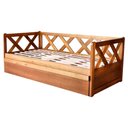 Ver imagem 1 de Cama Solteiro com Cama Auxiliar Madeira Macica Xila Mogno Mell Nath