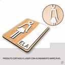 Ver imagem 6 de Placa de Banheiro Placas para Banheiro Feminino Masculino:branco - Ela 15x20