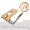 Placa de Banheiro Placas para Banheiro Feminino Masculino:branco - Ela 15x20 - 6