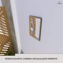 Ver imagem 4 de Placa de Banheiro Placas para Banheiro Feminino Masculino:branco - Ela 15x20