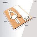 Ver imagem 2 de Placa de Banheiro Placas para Banheiro Feminino Masculino:branco - Ela 15x20