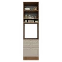 Ver imagem 2 de Torre Quente 60 Cm 1 Porta 3 Gavetas Rustic/crema Vik Madesa
