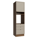 Ver imagem 1 de Torre Quente 60 cm 1 Porta 3 Gavetas Rustic/Crema Vik Madesa