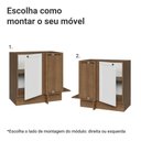 Ver imagem 4 de Balcão de Canto 1 Porta (sem Tampo) Rustic/Branco Vik Madesa