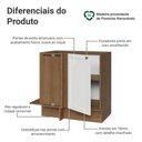 Ver imagem 3 de Balcão de Canto 1 Porta (sem Tampo) Rustic/Branco Vik Madesa